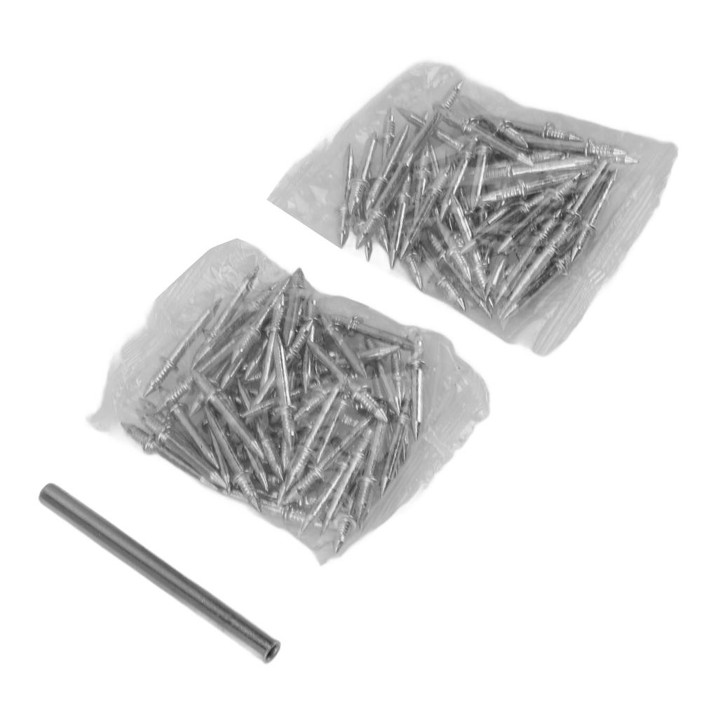 100pcs Double Skirting Thread Seamless Nail Secure Fixation Metal Double Ended Baseboard Nails