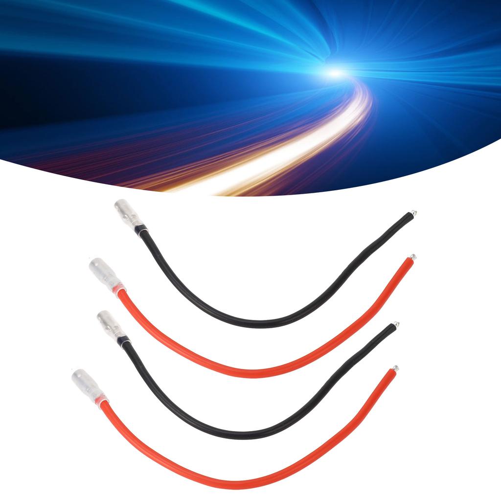 10PCS RC Brushed Motor Cable Black Red 4mm Banana Connector 16AWG Silicon Wire for Axial Scx10