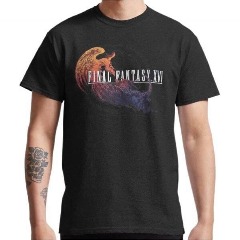 Final Fantasy XVI Gift t shirt for RPG gamer 100% cotton printed tee Men's Short Sleeve Graphic Clothes All size tops S-6XL