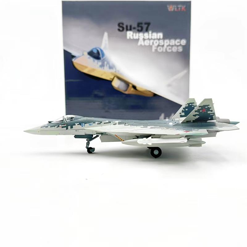 WLTK 1/100 Scale Russian Air Force SU57 Su-57 Alloy Fighter Aircraft Model Collection Decorative Item For Decoration