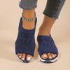 Elevate Your Style: Chic Open-Toe Wedge Sandals with Strappy Back - Comfort & Trend In One