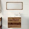 Bathroom Vanity Unit with Rustic Wood Effect 60 X 38.5 X 48 Cm