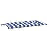 VidaXL Garden Bench Cushions Set of 2 Blue and White Stripes 361671