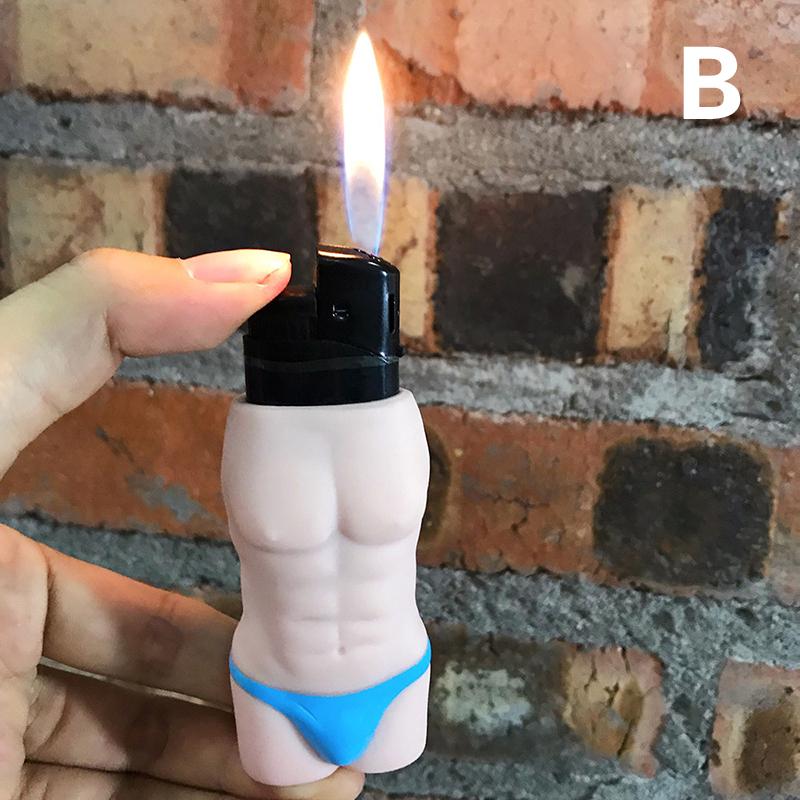 1PC Lovers Gifts Lighter Case Waterproof Silicone Lighter Protective Creative Sexy Body Couple