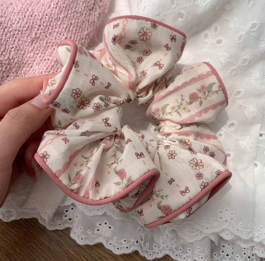 

Милый принт цветочный большие резинки для волос женские девушки винтажный держатель для хвостика эластичные резинки для волос веревка аксессуары для волос мода