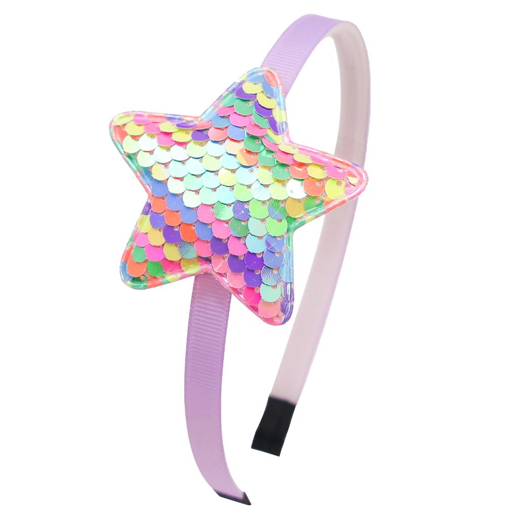 Mode Glitzer Herz Stirnbänder für Mädchen Niedliche Pailletten Stern Haarreifen Kinder Party Stirnband Kinder Kinder Mädchen Haarschmuck