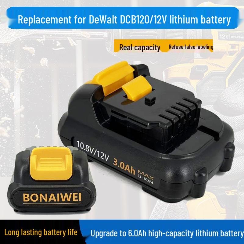 Compatible with DEWALT 10.8V 12V DCB120 Battery & DCB112 Charger for Hand Drill/Screwdriver
