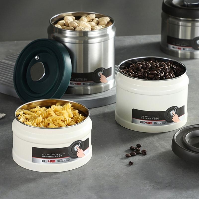 Vacuum Container for Food Preservation Modern Vacuum Seal Freshness Container Large Canister Home Organizations