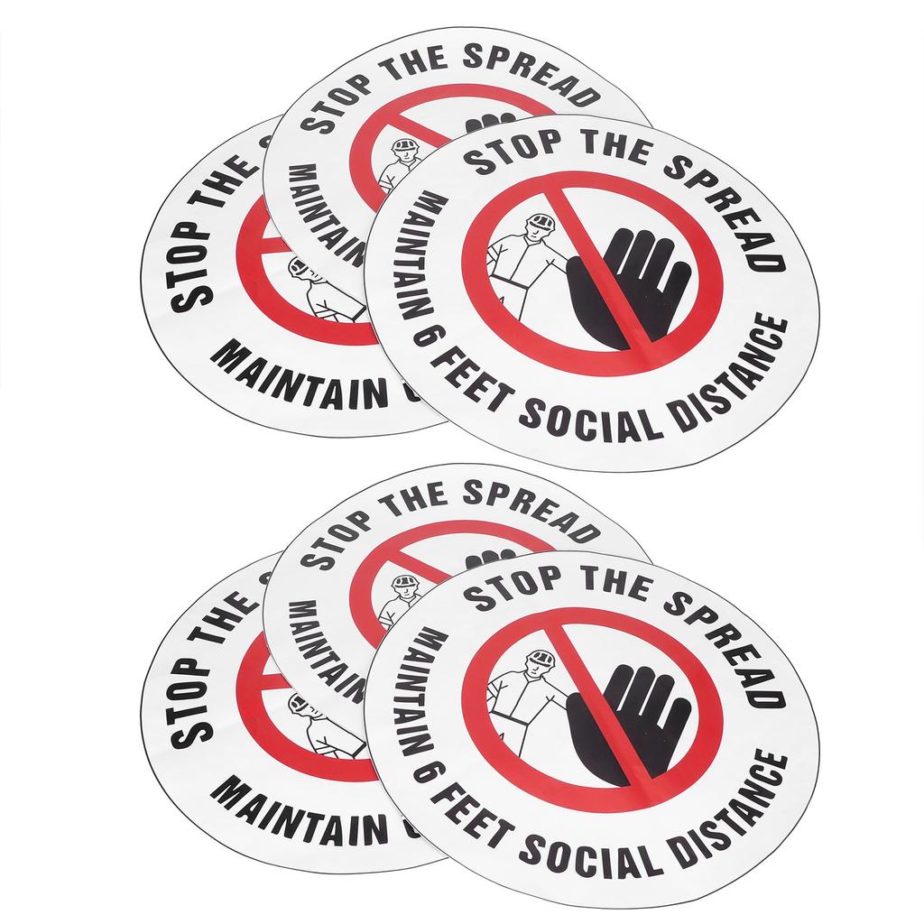 2 Sätze Social Distancing Schild Abstand halten Wandaufkleber für Zuhause Supermarkt Öffentlicher Ort