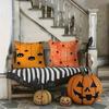 Happy Halloween scary spider web Pillow Case Short plush Double-sided Print Square Throw Pillow Covers Sofa Home Cushion Decor