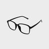 Ilsamsaemem Newtro Square Round Black Blue Light Blocking Lenses