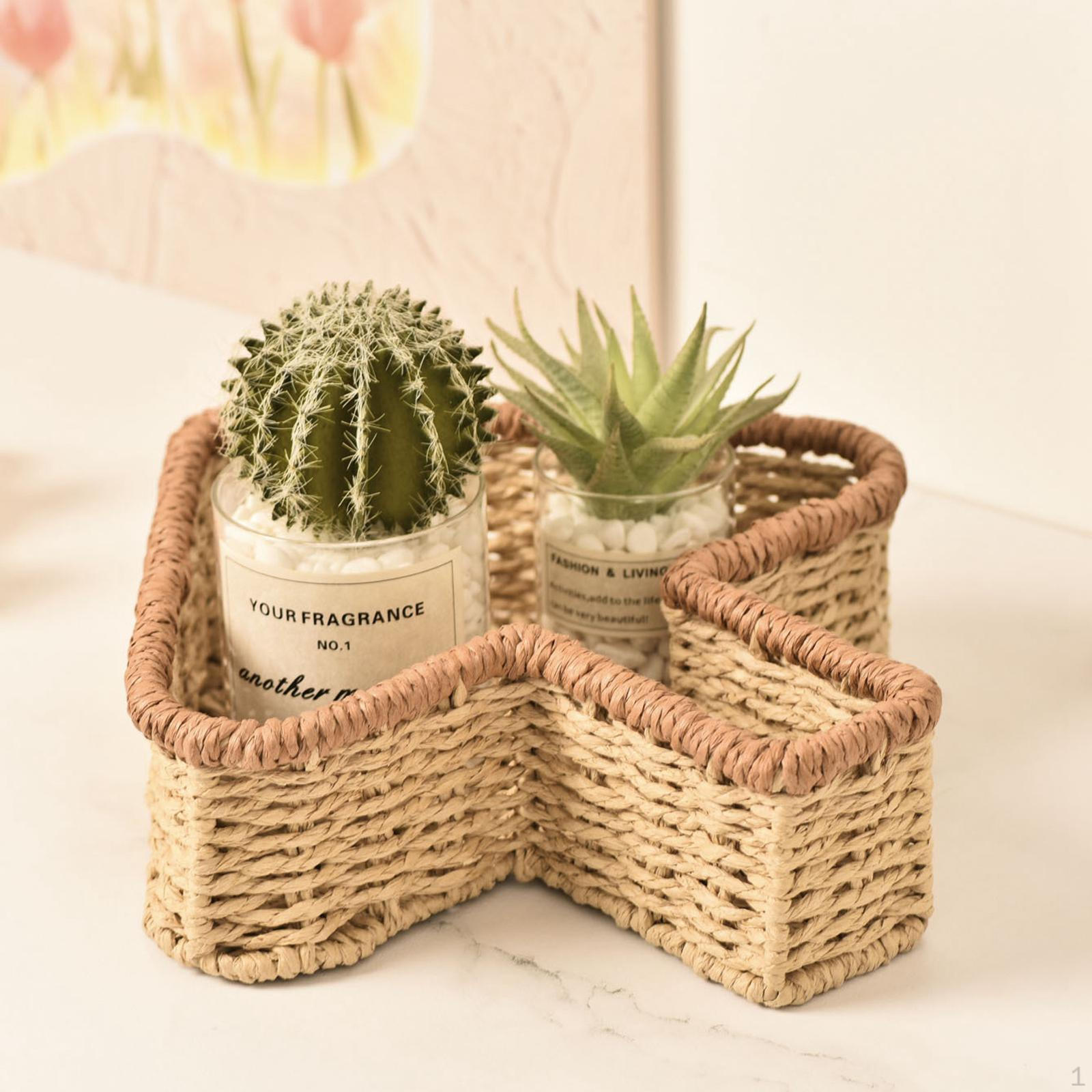 

Storage Box Arrows Shape Gifts Multifunctional Sturdy Narrow Bin Woven Organizer for Magazines
