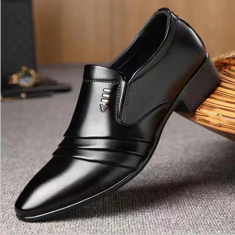 Business Men Dress Shoes Luxury Mens Dress Shoes Patent Leather Oxford for Men Oxfords Footwear High Quality Leather 2025