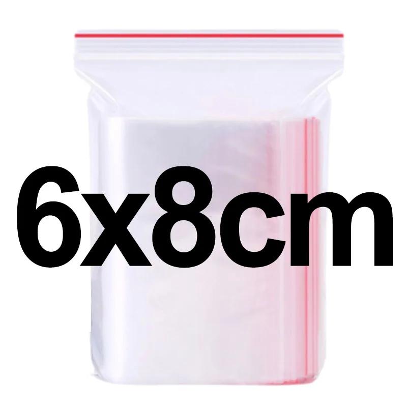 Transparente Zip-Verschlussbeutel Plastik Vakuum Aufbewahrungsbeutel für Kleinschmuck Küche Lebensmittelverpackung Wiederverschließbarer Heimverschlussbeutel