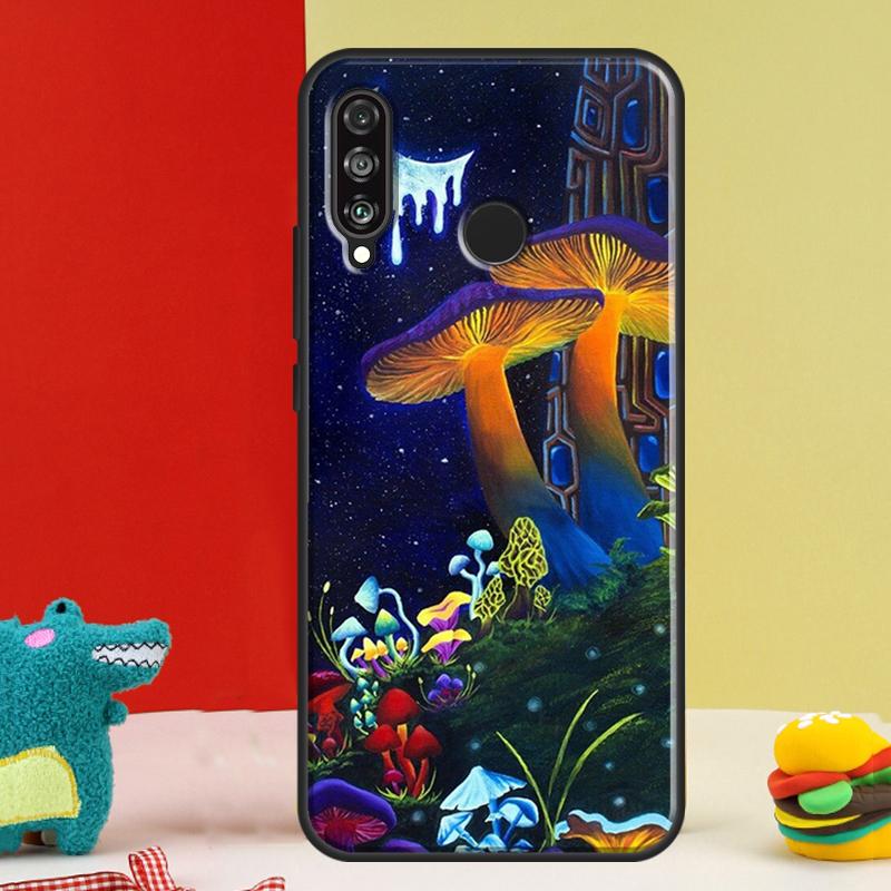 Psychedelic Mushrooms Florals For Huawei Nova 12i 12s 11i 5T 9 10 SE Y91 Y90 Y60 Y70 Y72 Y61 P60 Pro P20 P40 P30 Lite Case