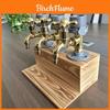 Whiskey Dispenser With Carbonized Wood Grain For Home Bar Enthusiasts