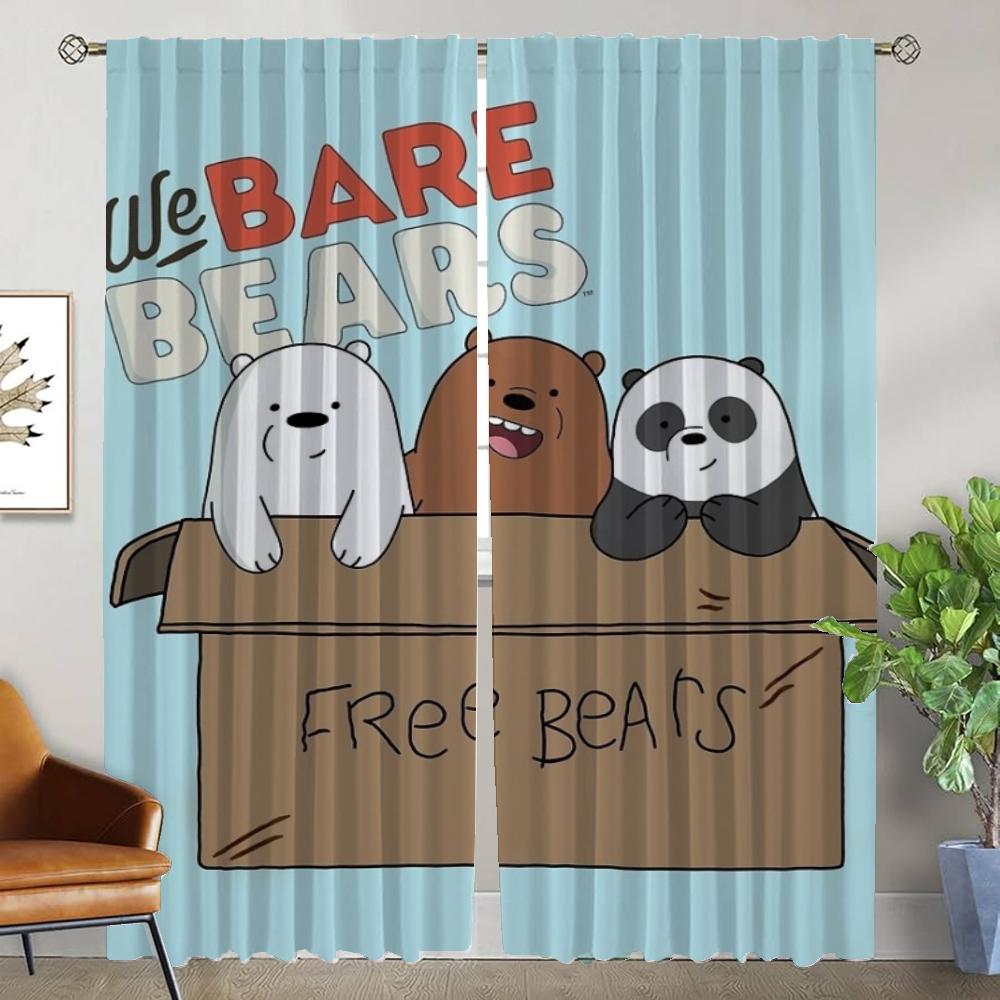 Curtains for Living Room Curtain for Room 2 Panel We Bare Bears Halloween Decoration Shades Partition Home Interior Curtains