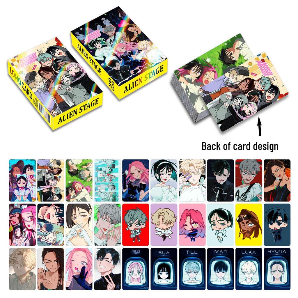 Anime Double-Sided LOMO Card Box Set - 30 HD Small Cards/Bookmarks