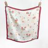 1116 Spring and Summer New Small Fresh Literary Flower Square Scarf Silk Scarf Women's Ins Imitation Silk Versatile Silk Scarf Headscarf