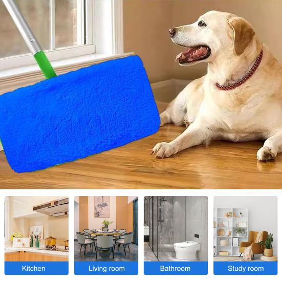 4/6Pcs Microfiber Flat Mop Replacement Cloth Cover Wet Dry Cleaning Washable Mop Covers for Swiffer Sweeping Mop