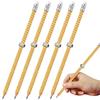 Educational Writing Pens 5 Pieces Textured Pencils Stress Relief Pencil With Nut Calming Sensory Toys For Kids Writing Toys