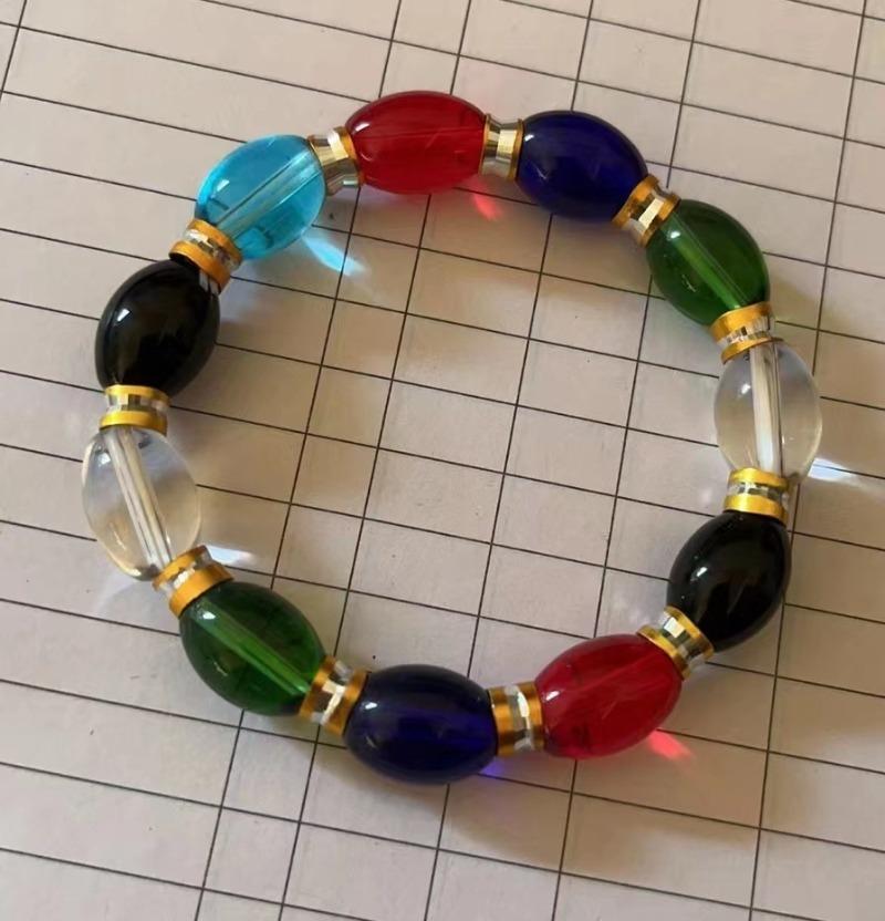 Fashionable Natural Glass Bead Bracelet, Advanced Handmade Texture Bracelet, Birthday Party Jewelry Accessories and Gifts