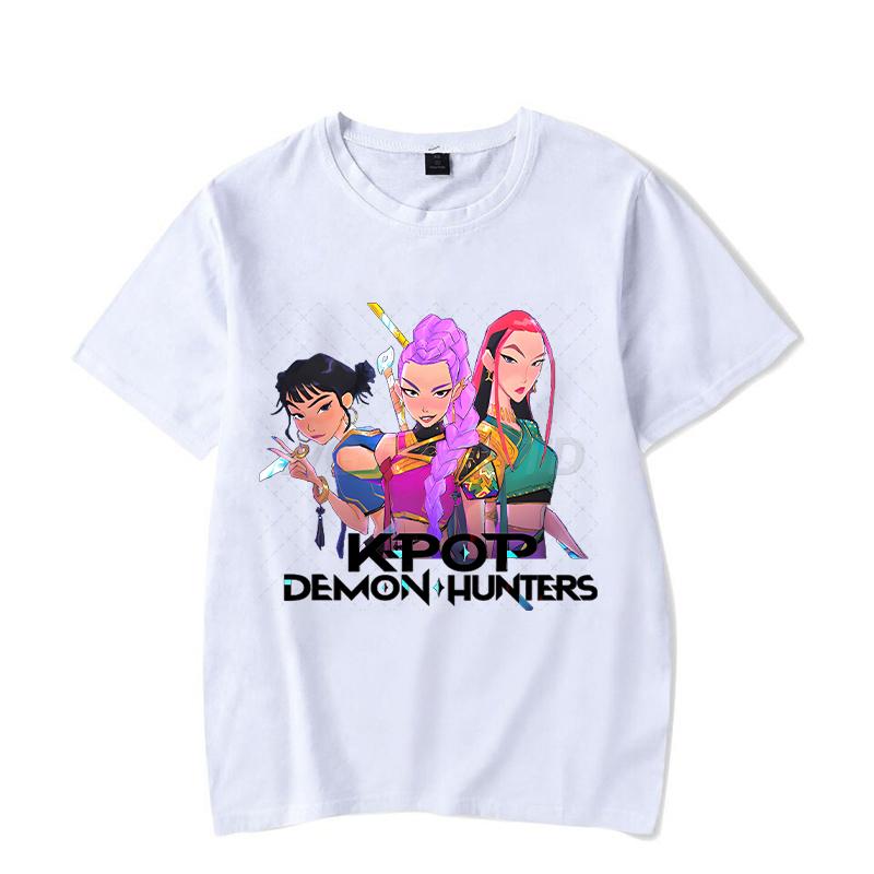 Rumi KPop Lovci démonů Anime Tričko Hip Hopová trička Dárek pro muže ženy Móda KPop Lovci démonů Korejská Ulzzang trička