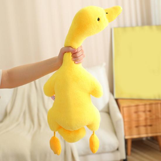 35/55/90CM Duck Stuffed Animal Toy Soft Plush Duck Sensory Plushie Squeaker Toy Christmas Development Toy Gift for