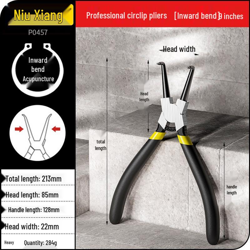 Industriequalität Gelb Doppelnutzungs-Sprengringzangenset für Innen- und Außensicherungsringe