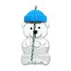 Cute Bear Shaped Plastic Water Bottle | Reusable Drinking Cup with Straw & Lid for Kids & Daily Use