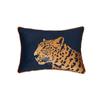 New American Embroidered Leopard Cushion Cover Vintage Living Room Sofa Decoration Plush Pillowcase