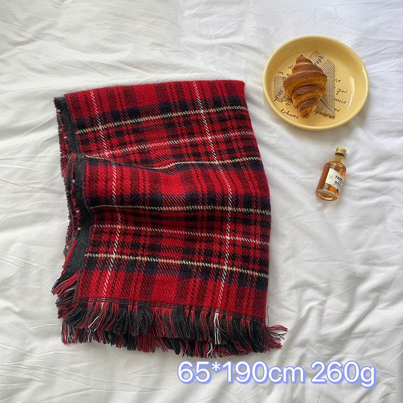 Christmas Series New Red Atmosphere Scarf Collection Women's Winter Wind Advanced Autumn and Winter Warm Scarf