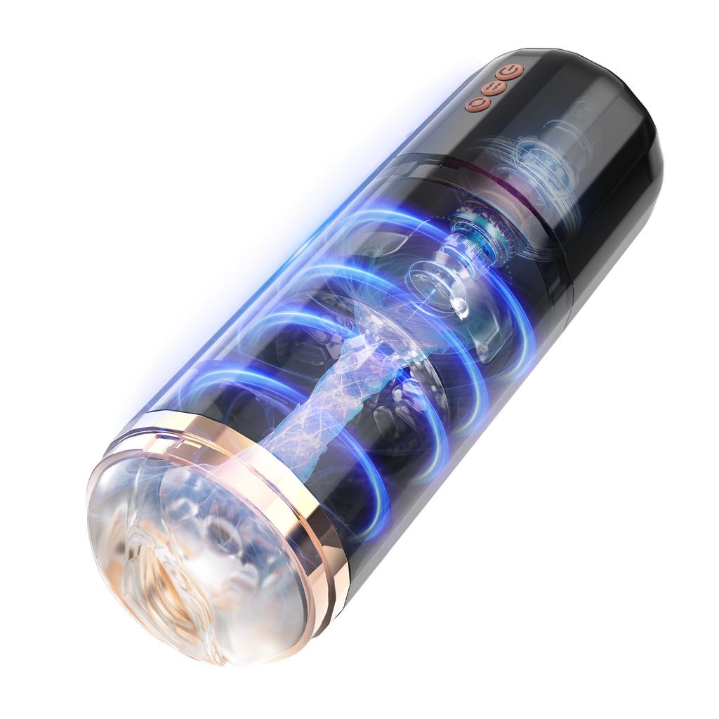 Automatic Male Masturbator Thrusting Rotating Vibration 3D Realistic Sleeve Hands-Free Adult Sex Toys for Men