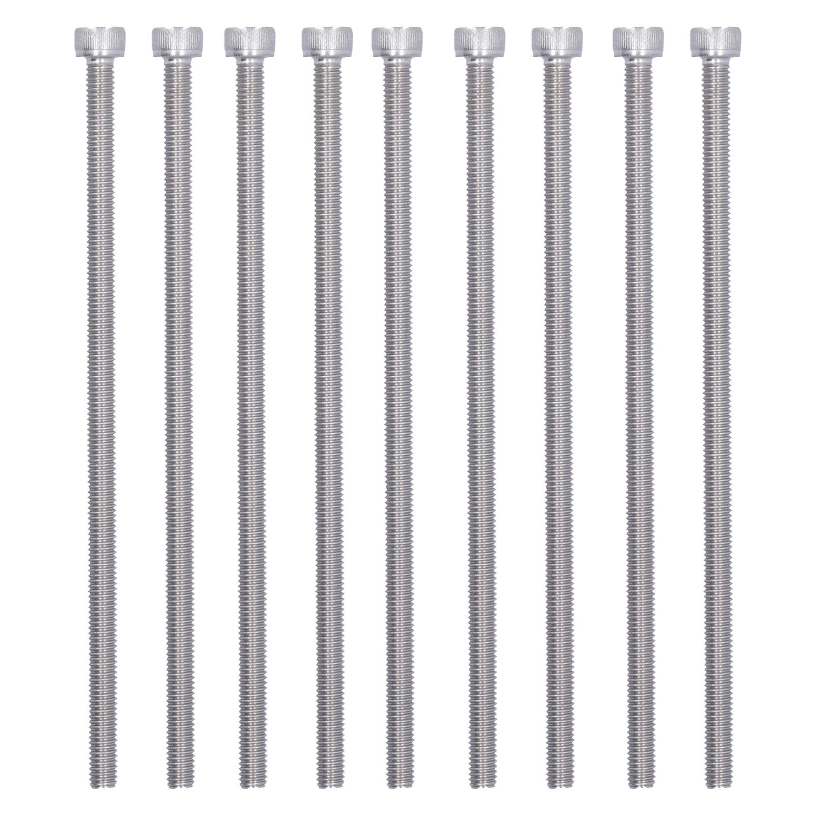 

30Pcs Hex Bolt Socket Cap Head Screw A2‑70 304 Stainless Steel Marine Grade Fastener HardwareM6x140