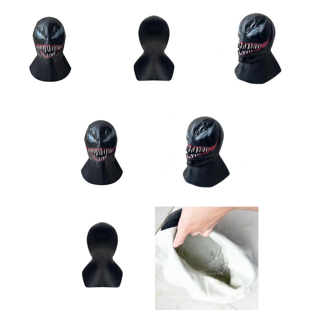 Hochwertige Latex-Venom-Maske für Halloween, Cosplay und Kostümpartys, ideal für Geburtstage und Festivals