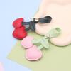 European Pastoral PU Leather Cherry Keychain Pendant - Cute Cotton-Filled Charm