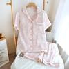Women's Pure Cotton Summer Pajama Set - Sweet, Breathable, Short Sleeve & Shorts