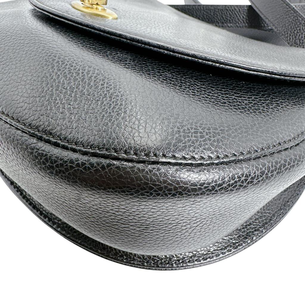 COACH Leather 3176 Handbag leather black Women 3176 Used