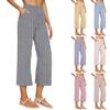Pantaloni palazzo da donna, estivi, casual, larghi e fluidi, per spiaggia, viaggi e vacanze