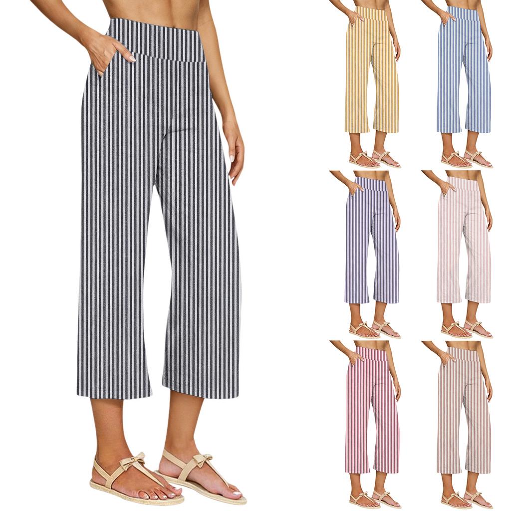Pantaloni palazzo da donna, estivi, casual, larghi e fluidi, per spiaggia, viaggi e vacanze
