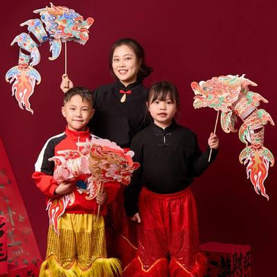 DIY Craft Dragon Dance Lantern PP Material Waterproof Festival Lantern Material Kit Chinese Style Traditional