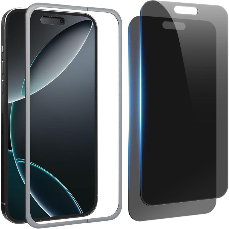 iPhone 16 Pro Max Screen Protector (6.9 Inches), [Top 9H Drop Resistant], Anti-fingerprint, No Bubbles, HD Transparent