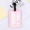 Eco-friendly PVC Cartoon Letter Luggage Tag - Creative Travel Identification Tag for Airplane Check-in