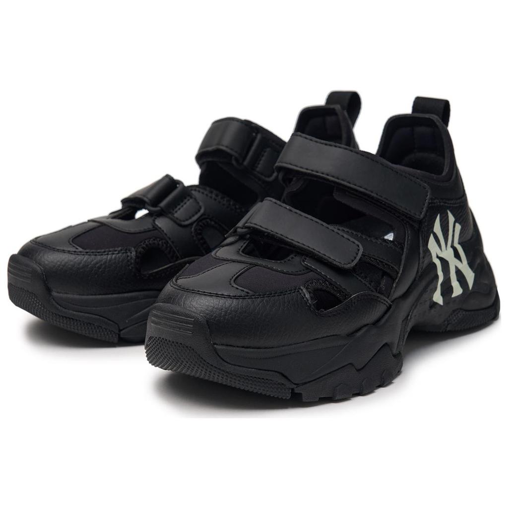 MLB New York Yankees Polyester Synthetic Leather Mary Jane Durable Low-Top Casual Shoes Unisex sneakers Black 3ASDCH143-50BKS