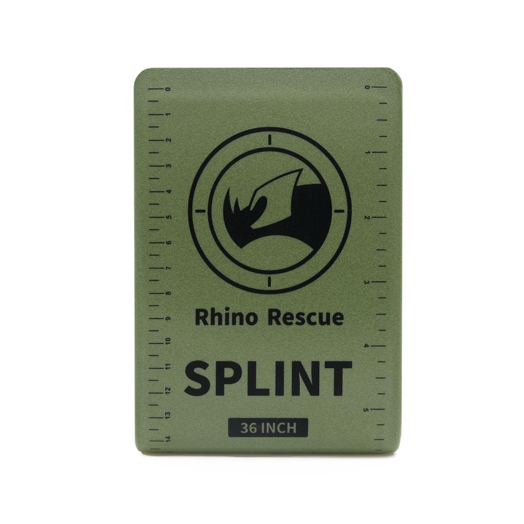 RHINO RESCUE Erste-Hilfe-Schiene 36" x 4,3" Grün-Grau, Knochen in Position halten Für Camping Wandern Befestigung Knochen Notfall-Kit