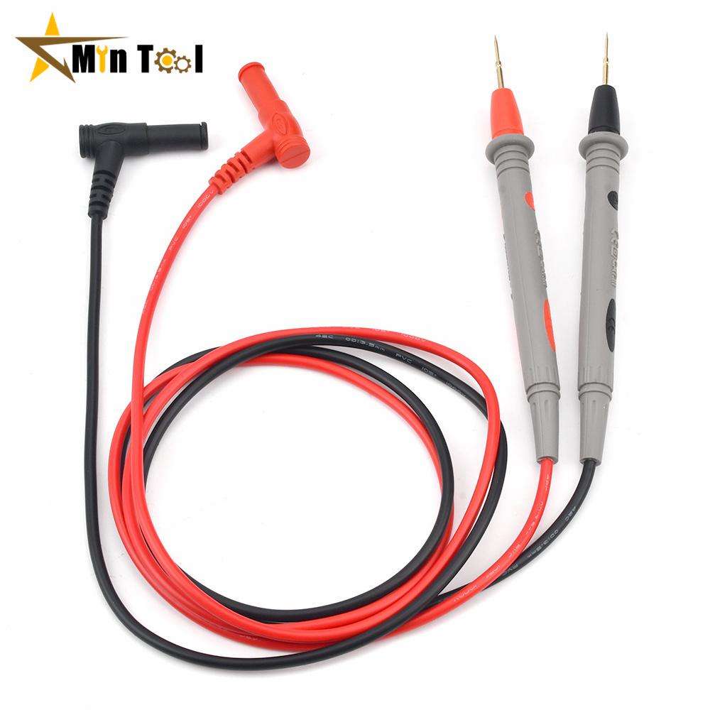 1000V20A Digital Multimeter Probe Soft Silicone Wire Needle Tip Universal Test Leads with Alligator Clip for Elctrician Tool