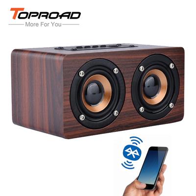 TOPROAD Wooden Wireless Bluetooth Speaker 10W Portable Stereo Subwoofer Bass Speakers