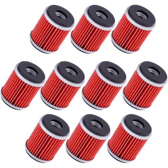 Oil Filter Replacement For Yamaha YFZ450 YFZ450R YFZ450W YFZ450X YZ250F YZ450F WR250F(Pack Of 10)