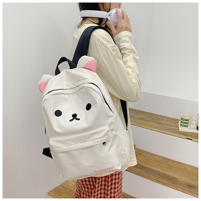 Cute Backpack New Cartoon Bear Backpack Anti-splashing and Wear-resistant Primary School Junior and High School Student Backpack