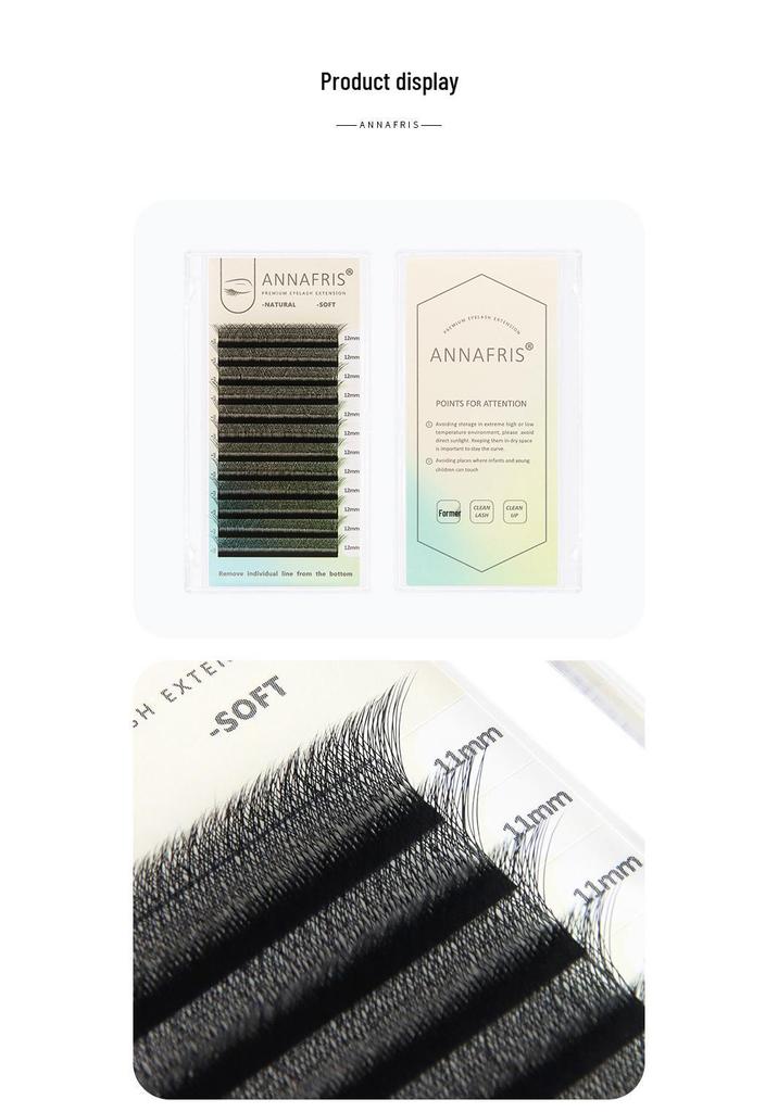 ANNAFRIS 5D Four-Leaf Clover Easy-Anchor Soft Dense W-Shape Pre-made Fan Eyelashes